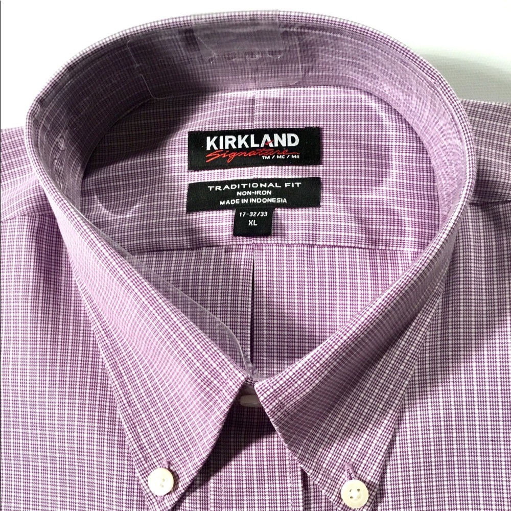 NWT MENS KIRKLAND SIGNATURE L/S DRESS SHIRT